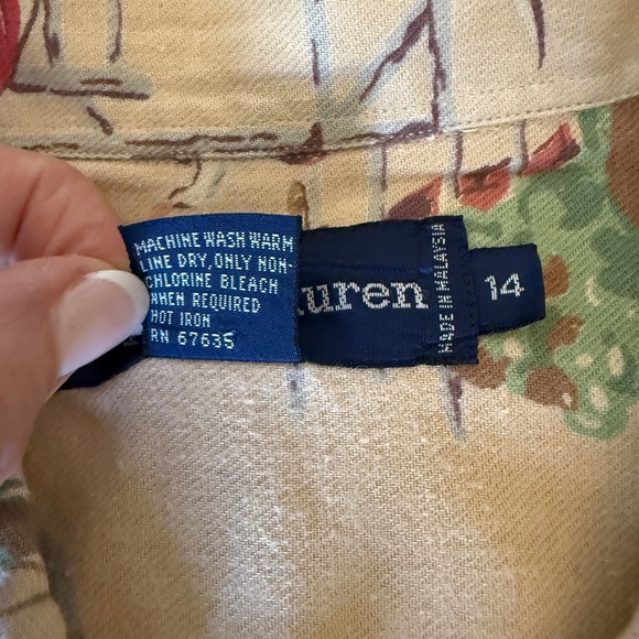 VTG Ralph Lauren Cowboy 🏇Western Rodeo Horse Print Button Down Flannel Shirt 14 - Picture 10 of 10